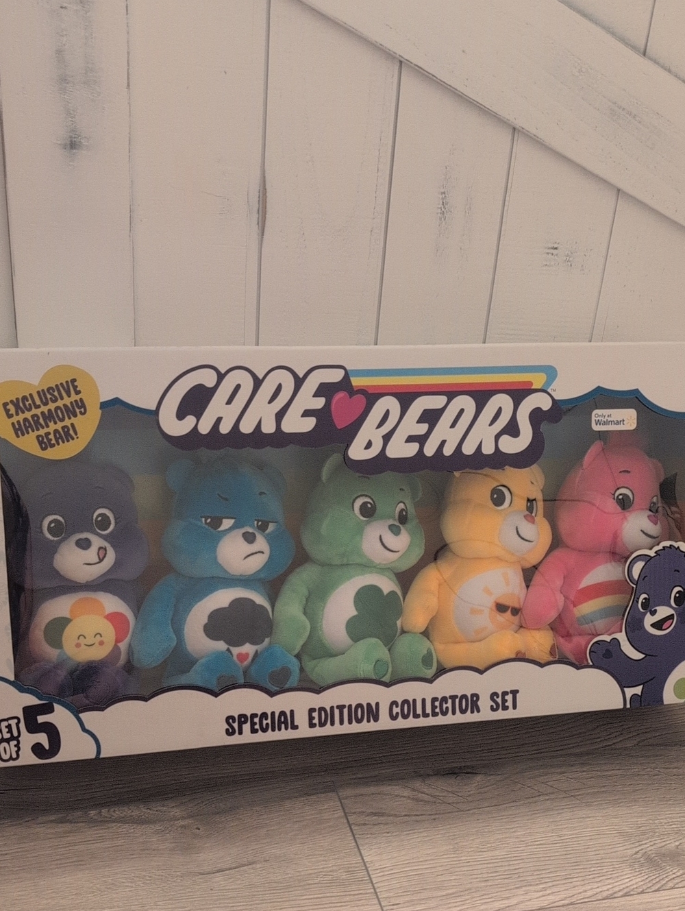 Care Bears Plush Set - Purple, Blue, Green, Yellow, Pink -2020 Collector Set